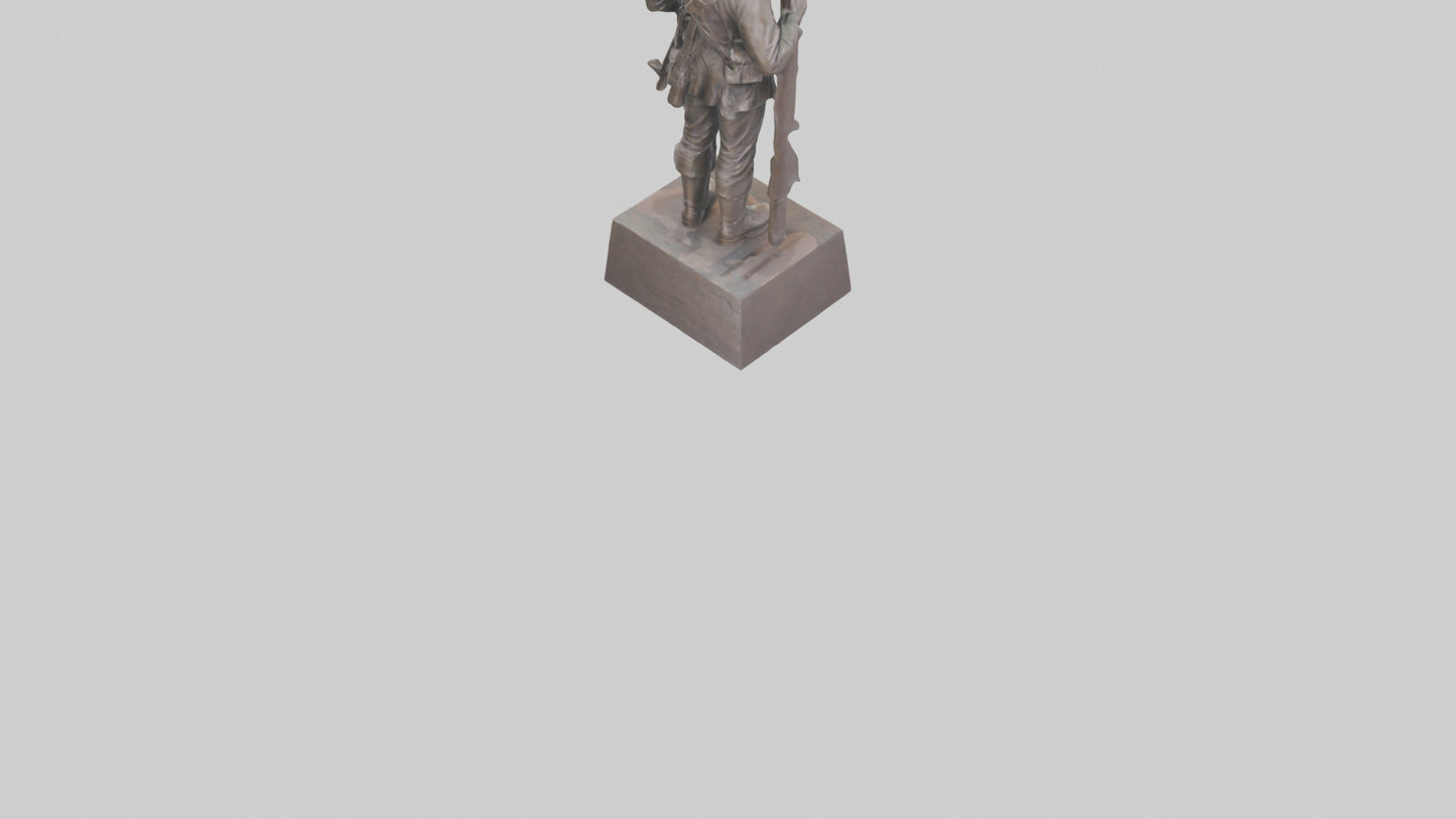 3D model Remembering the Brave statue model VR / AR / low-poly