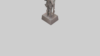 3D model Remembering the Brave statue model VR / AR / low-poly