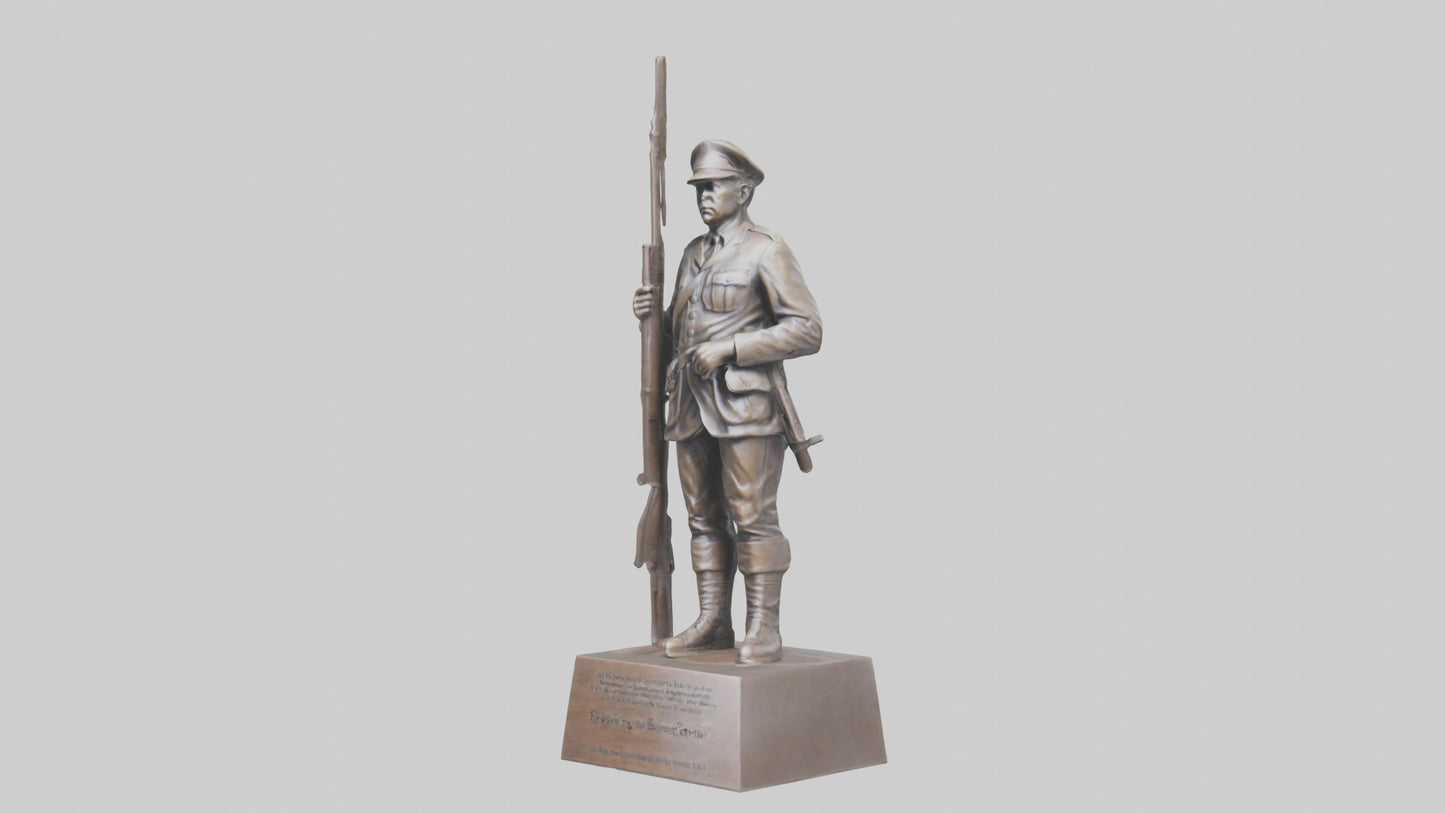 3D model Remembering the Brave statue model VR / AR / low-poly