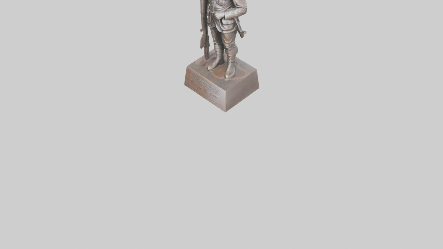 3D model Remembering the Brave statue model VR / AR / low-poly