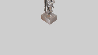 3D model Remembering the Brave statue model VR / AR / low-poly