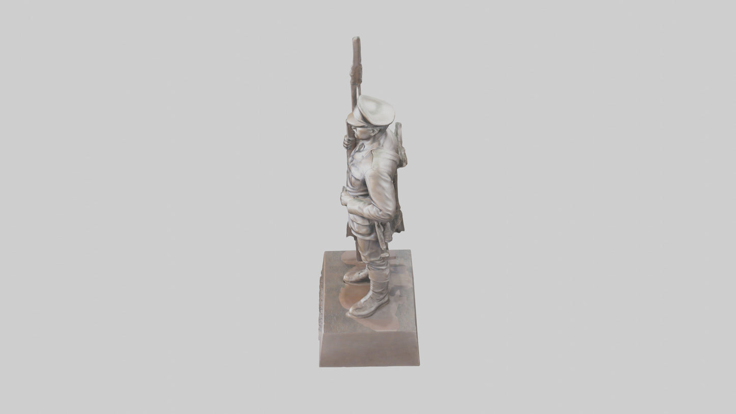 3D model Remembering the Brave statue model VR / AR / low-poly