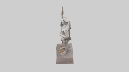 3D model Remembering the Brave statue model VR / AR / low-poly