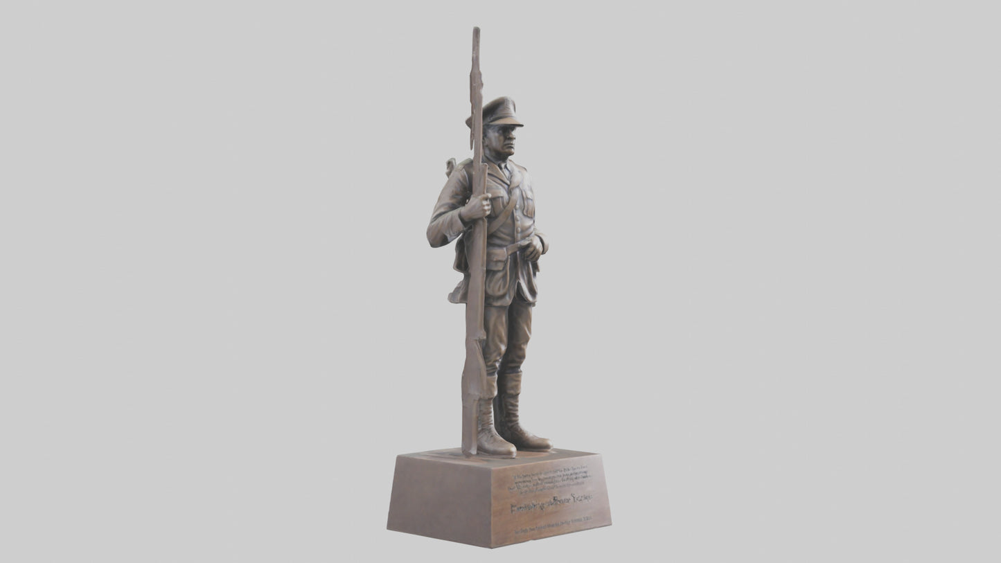3D model Remembering the Brave statue model VR / AR / low-poly