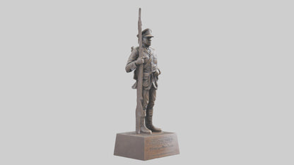 3D model Remembering the Brave statue model VR / AR / low-poly