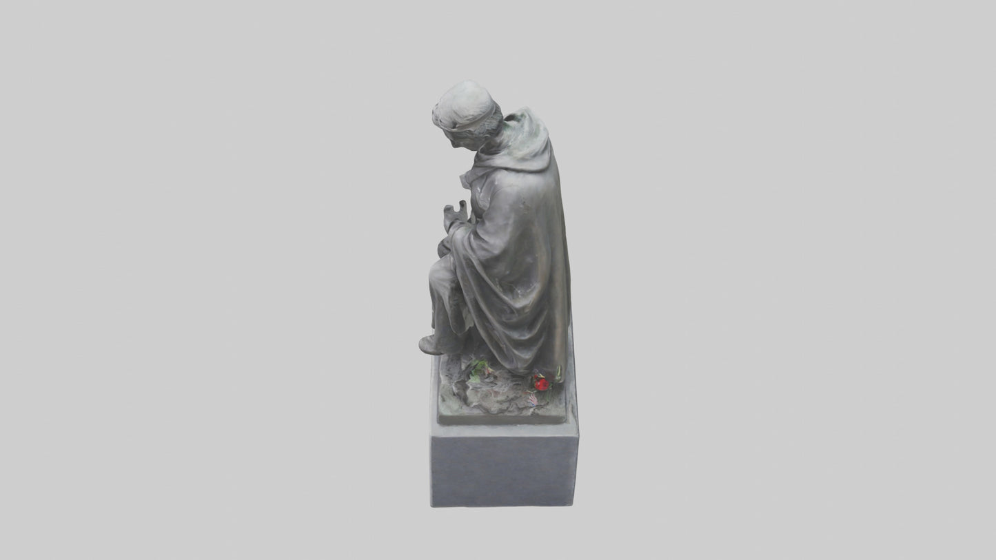 3D model Remembering the Fallen statue model VR / AR / low-poly