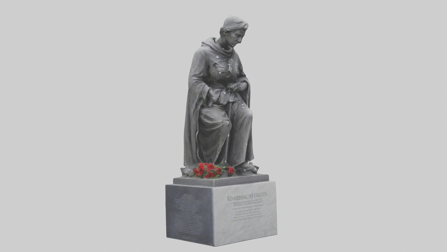 3D model Remembering the Fallen statue model VR / AR / low-poly