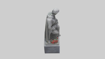 3D model Remembering the Fallen statue model VR / AR / low-poly
