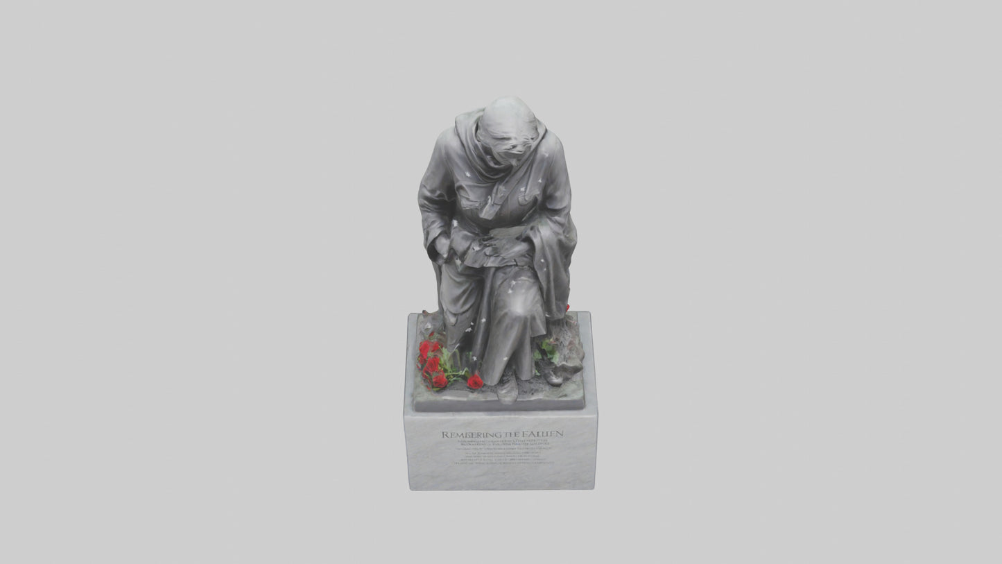 3D model Remembering the Fallen statue model VR / AR / low-poly