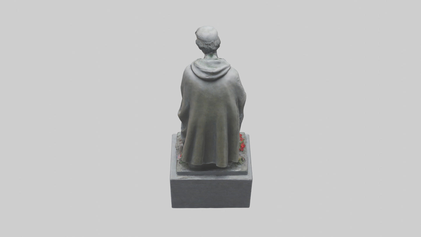 3D model Remembering the Fallen statue model VR / AR / low-poly