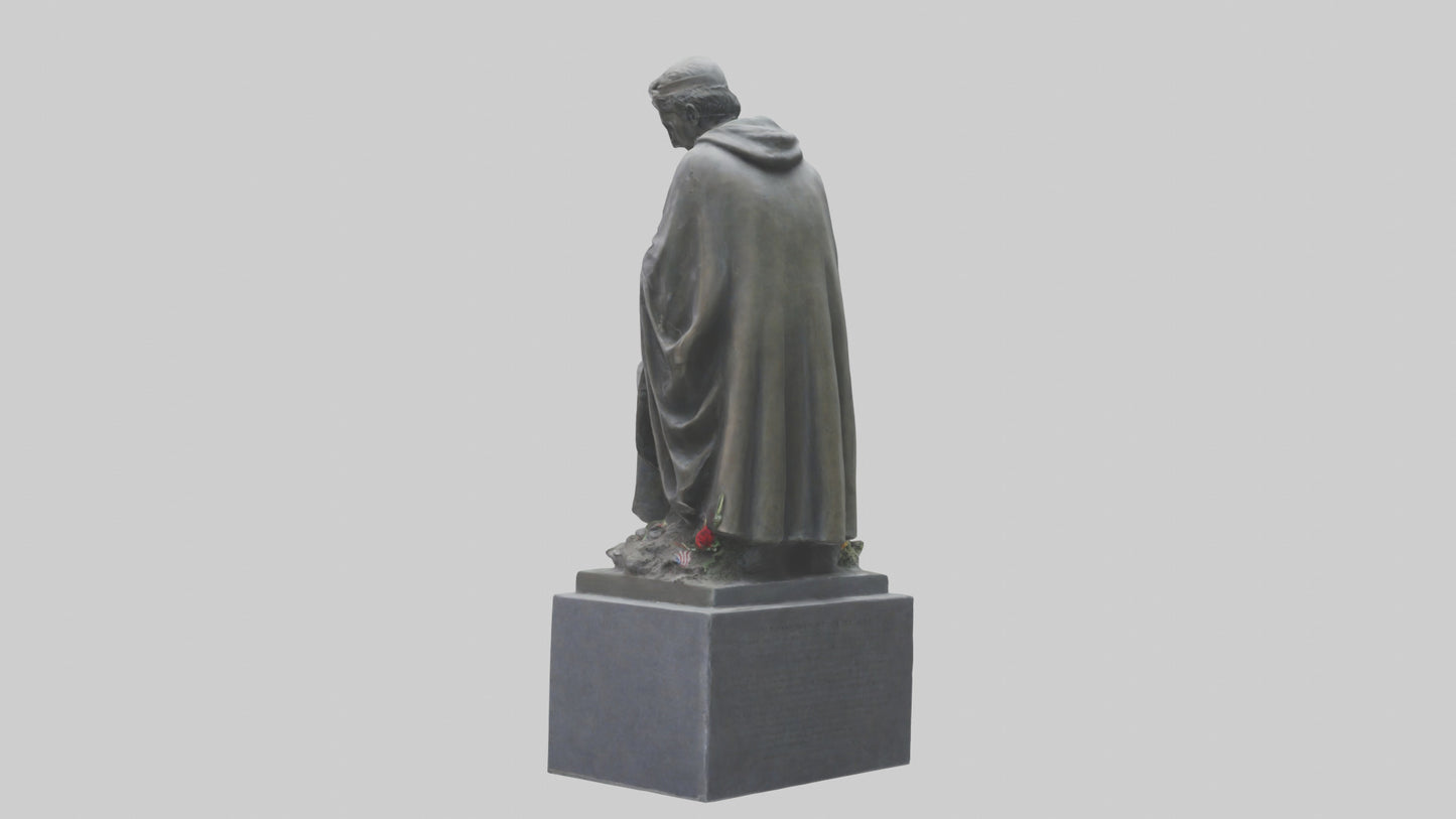 3D model Remembering the Fallen statue model VR / AR / low-poly
