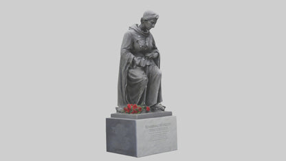 3D model Remembering the Fallen statue model VR / AR / low-poly