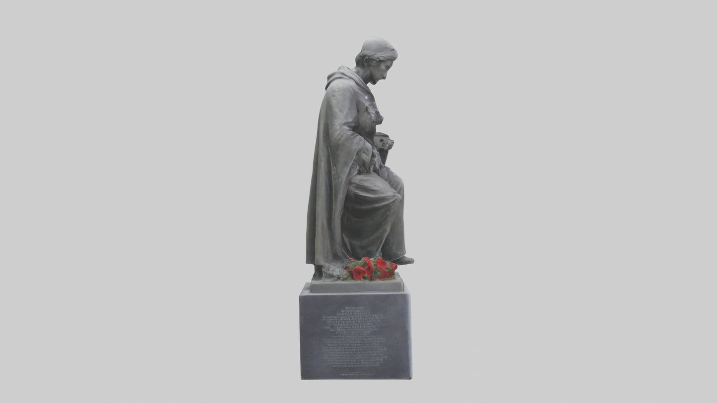 3D model Remembering the Fallen statue model VR / AR / low-poly