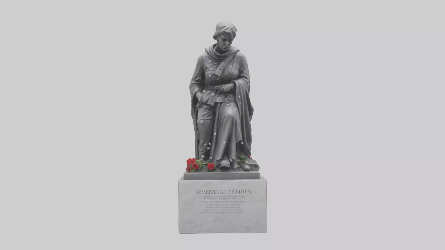 3D model Remembering the Fallen statue model VR / AR / low-poly