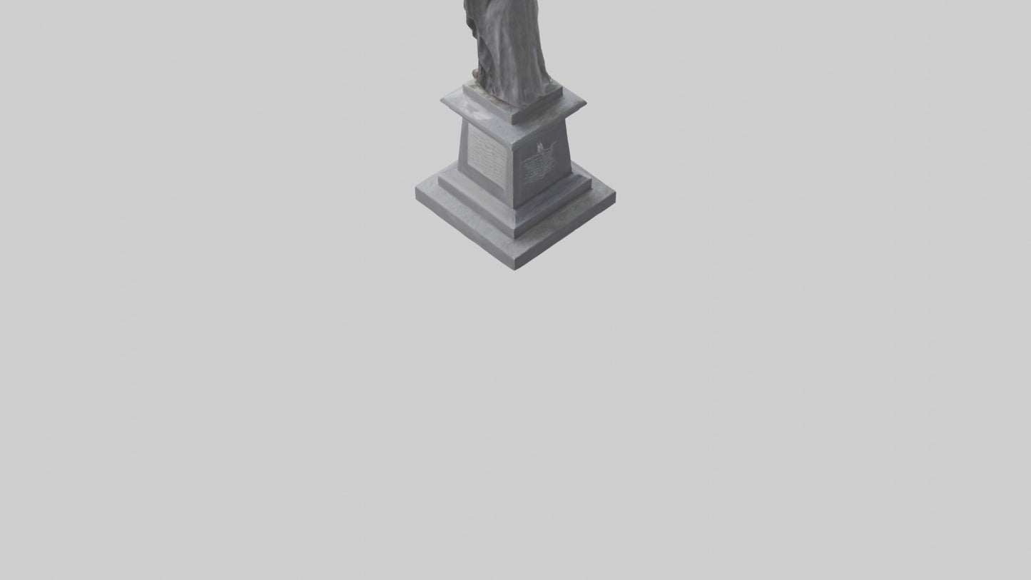 3D model Remembrance statue model VR / AR / low-poly