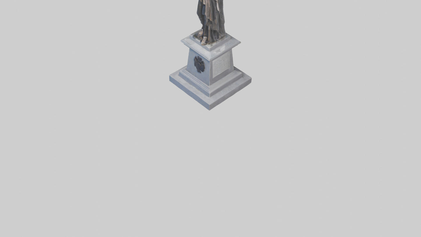 3D model Remembrance statue model VR / AR / low-poly