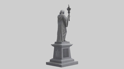 3D model Remembrance statue model VR / AR / low-poly