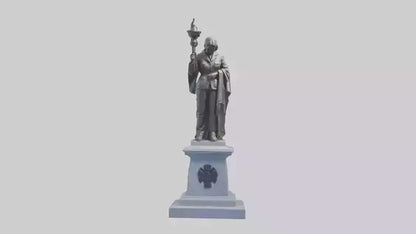 3D model Remembrance statue model VR / AR / low-poly