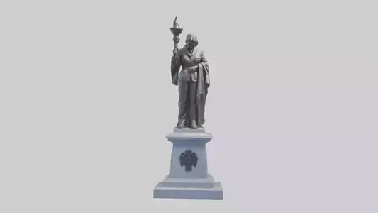 3D model Remembrance statue model VR / AR / low-poly