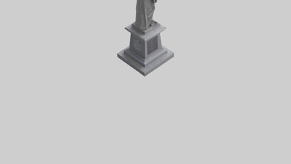 3D model Remembrance statue model VR / AR / low-poly