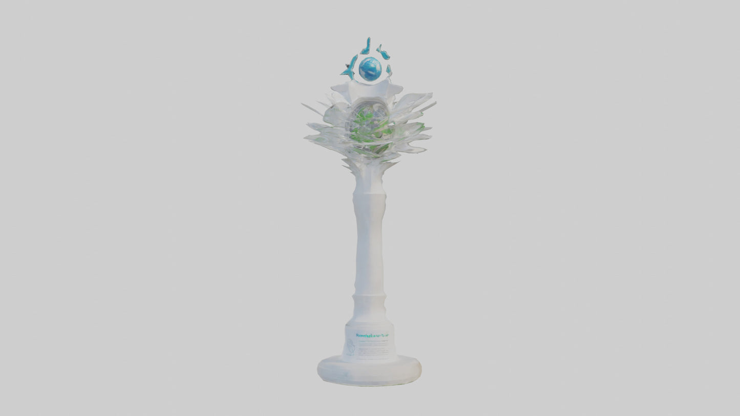 Renewable Future Statue model VR / AR / low-poly