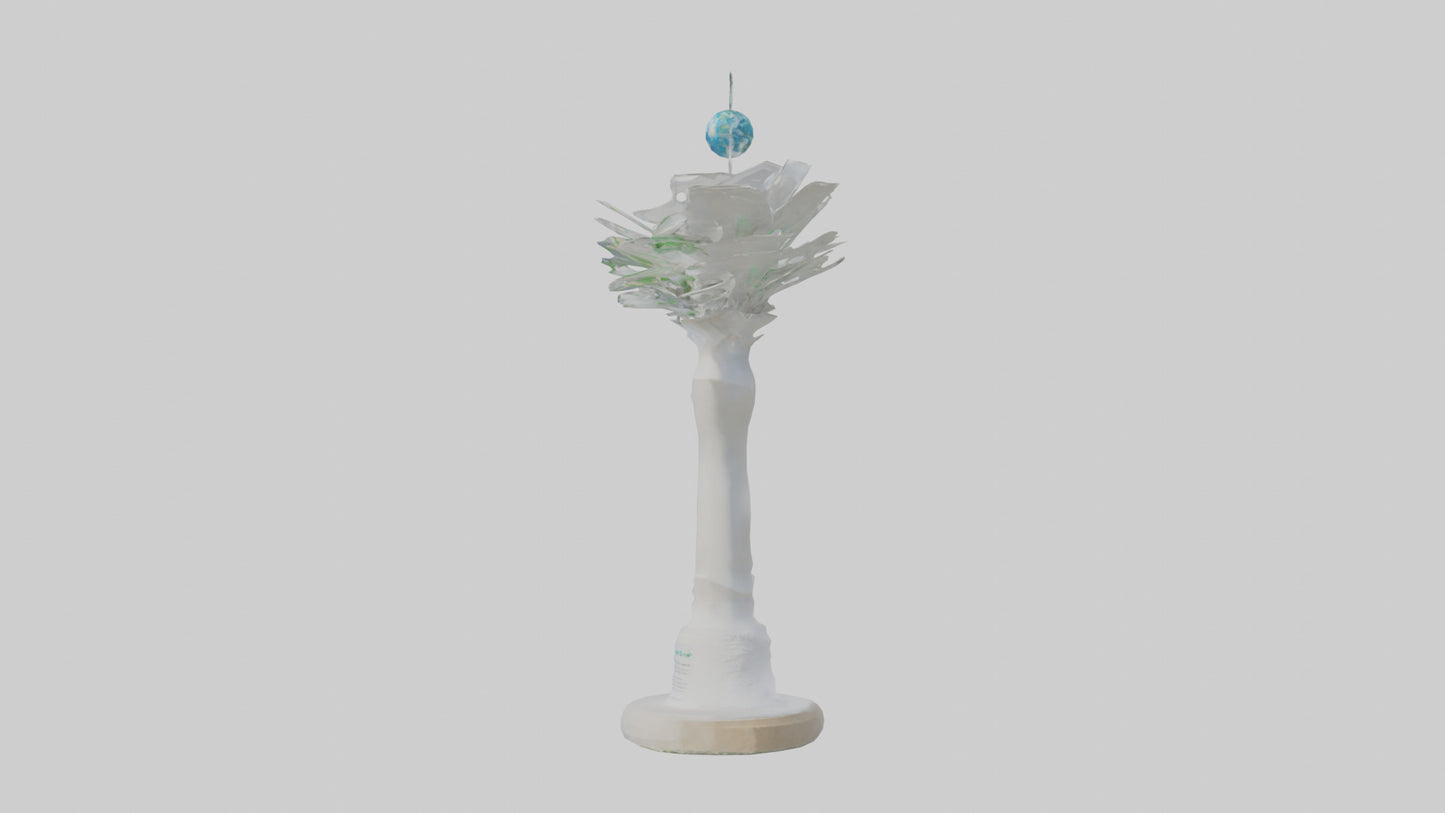 Renewable Future Statue model VR / AR / low-poly