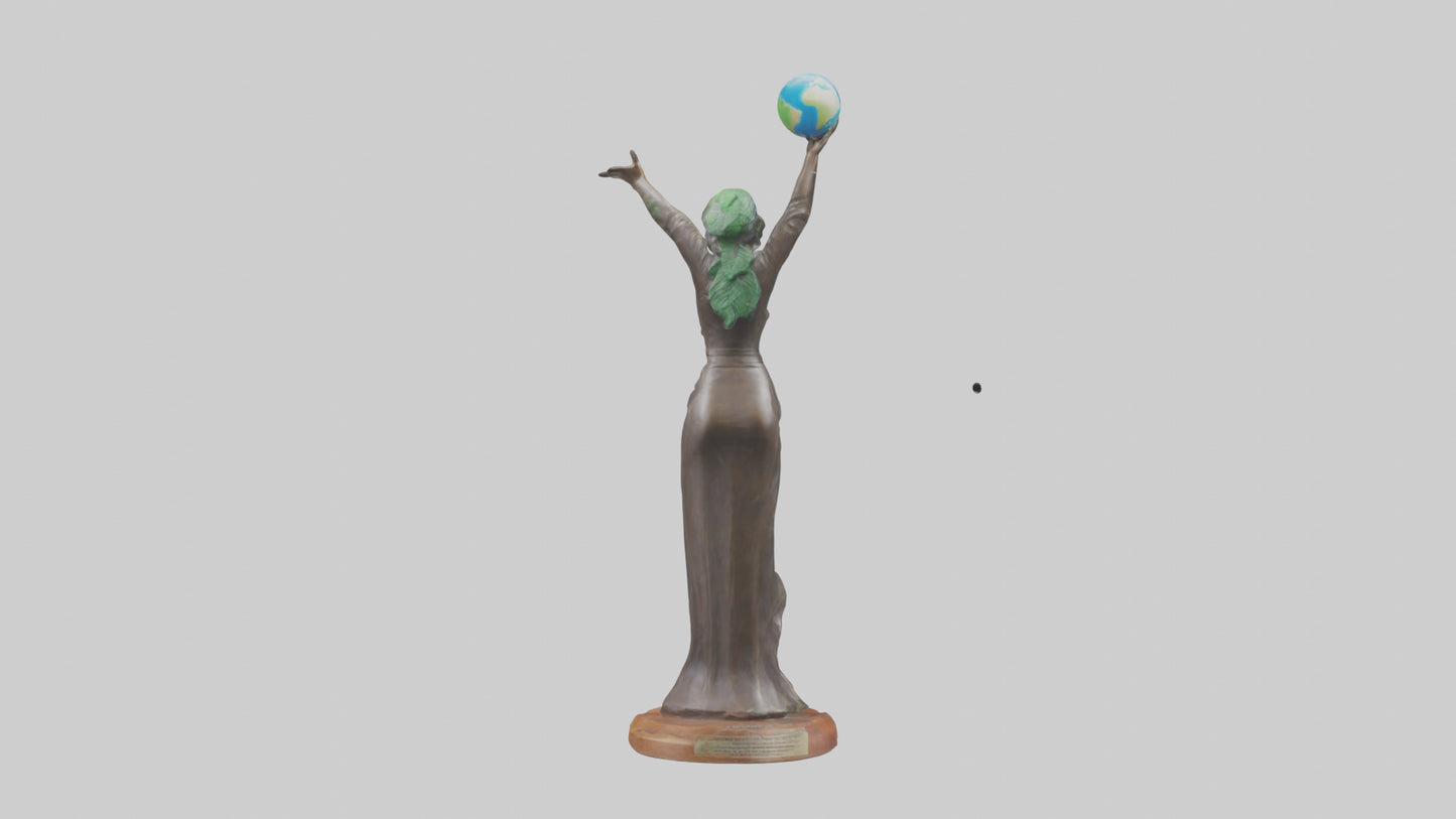 3D model Renewable Resources Advocate Statue model VR / AR / low-poly