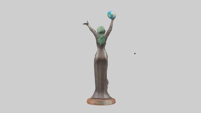 3D model Renewable Resources Advocate Statue model VR / AR / low-poly