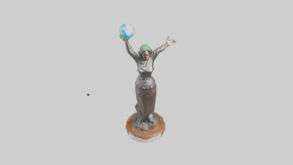 3D model Renewable Resources Advocate Statue model VR / AR / low-poly