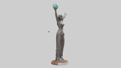 3D model Renewable Resources Advocate Statue model VR / AR / low-poly