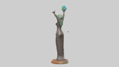 3D model Renewable Resources Advocate Statue model VR / AR / low-poly