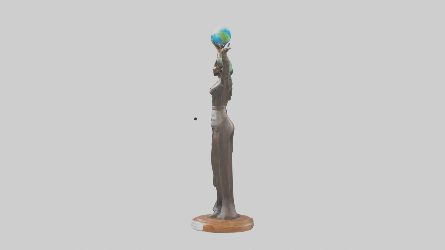 3D model Renewable Resources Advocate Statue model VR / AR / low-poly