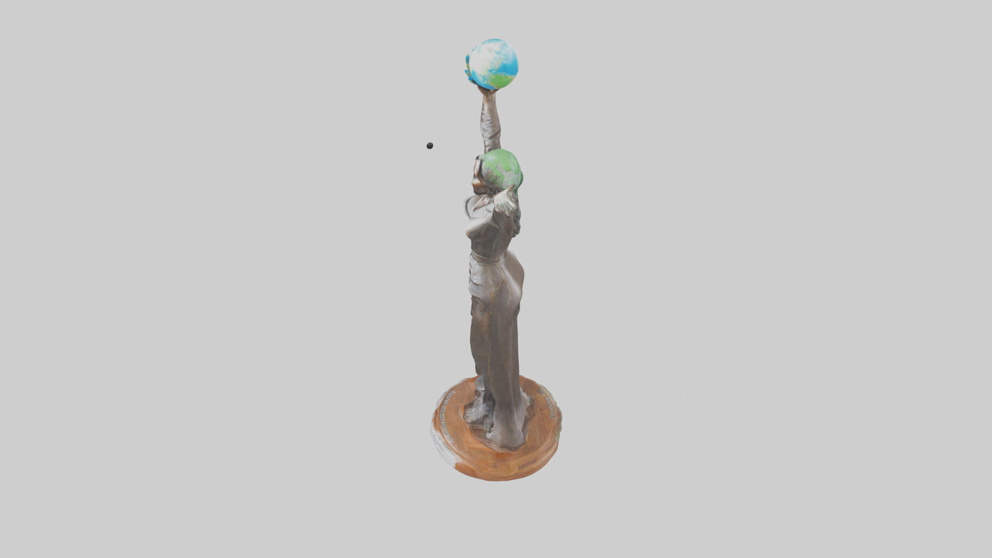 3D model Renewable Resources Advocate Statue model VR / AR / low-poly