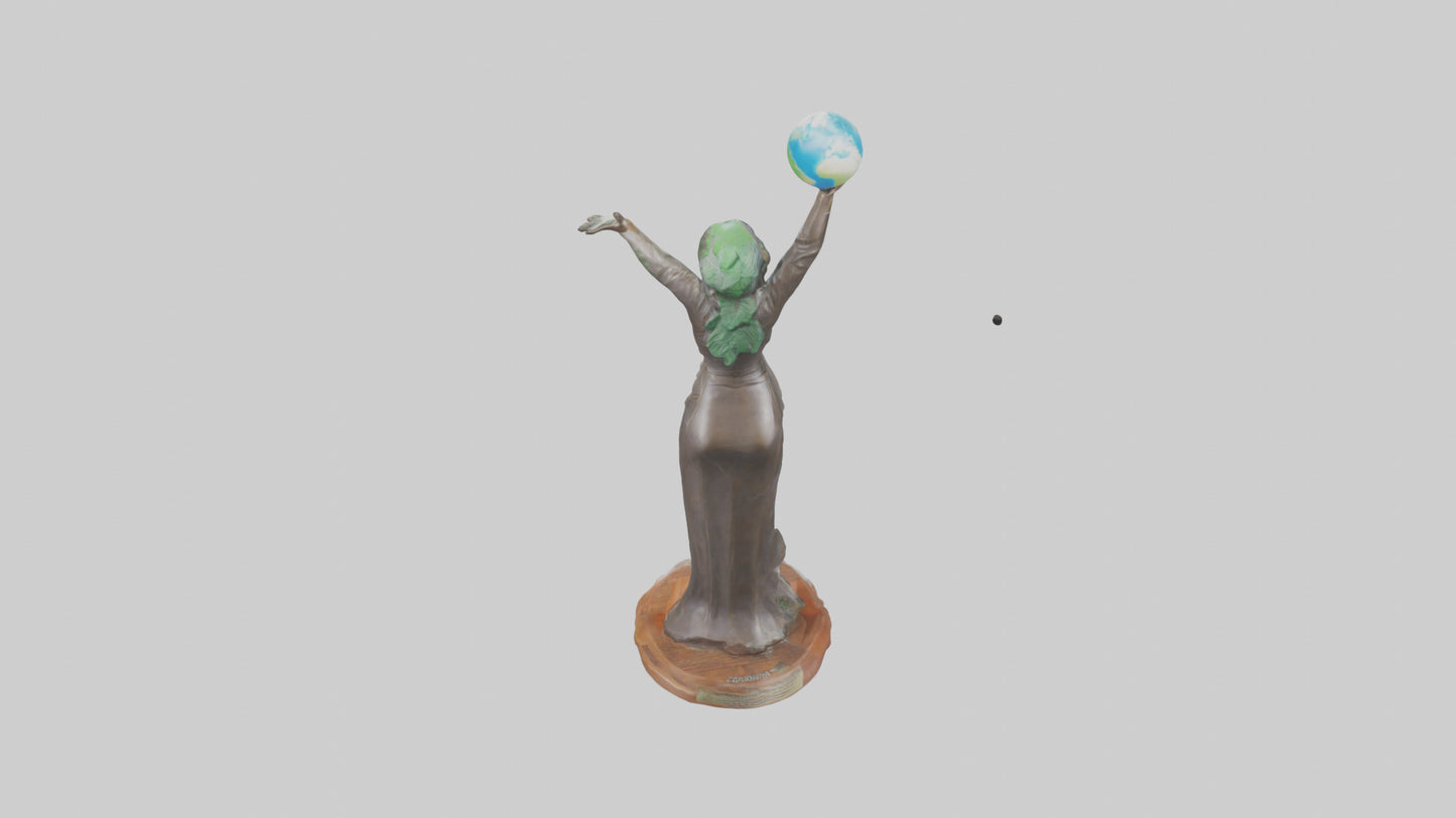 3D model Renewable Resources Advocate Statue model VR / AR / low-poly