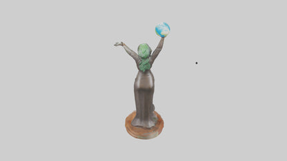 3D model Renewable Resources Advocate Statue model VR / AR / low-poly