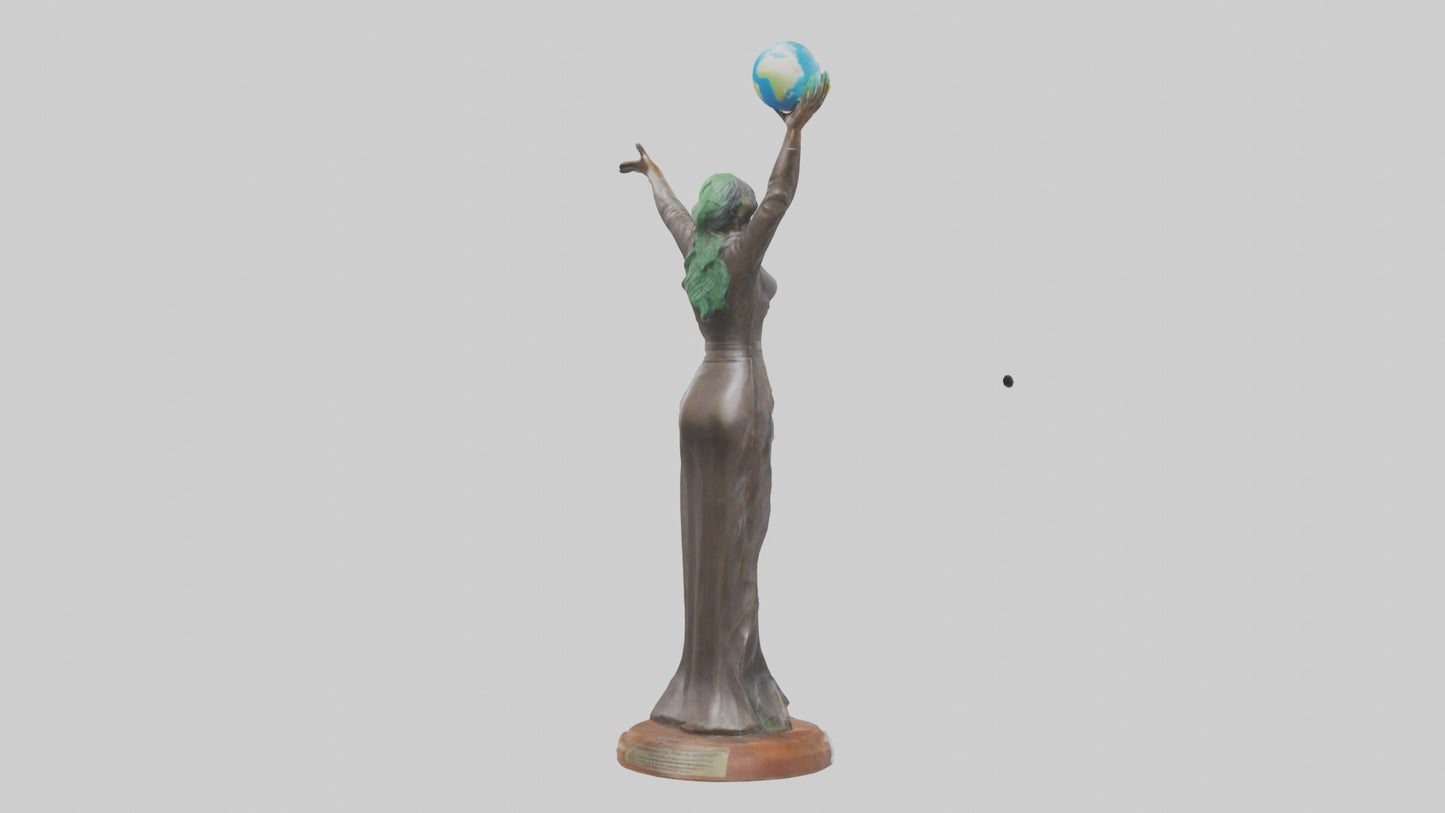 3D model Renewable Resources Advocate Statue model VR / AR / low-poly