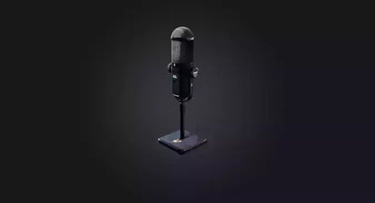 3D model reporter microphone  VR / AR / low-poly