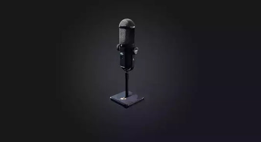 3D model reporter microphone  VR / AR / low-poly