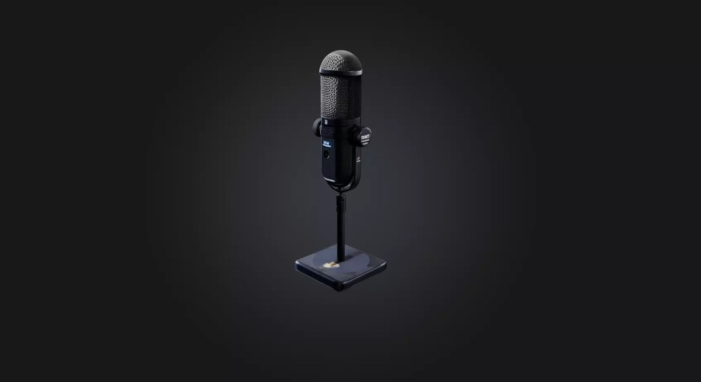 3D model reporter microphone  VR / AR / low-poly