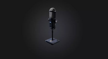 3D model reporter microphone  VR / AR / low-poly