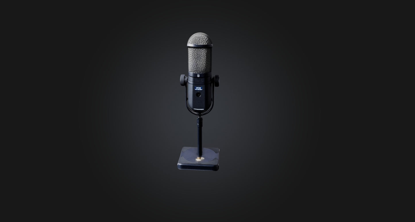 3D model reporter microphone  VR / AR / low-poly