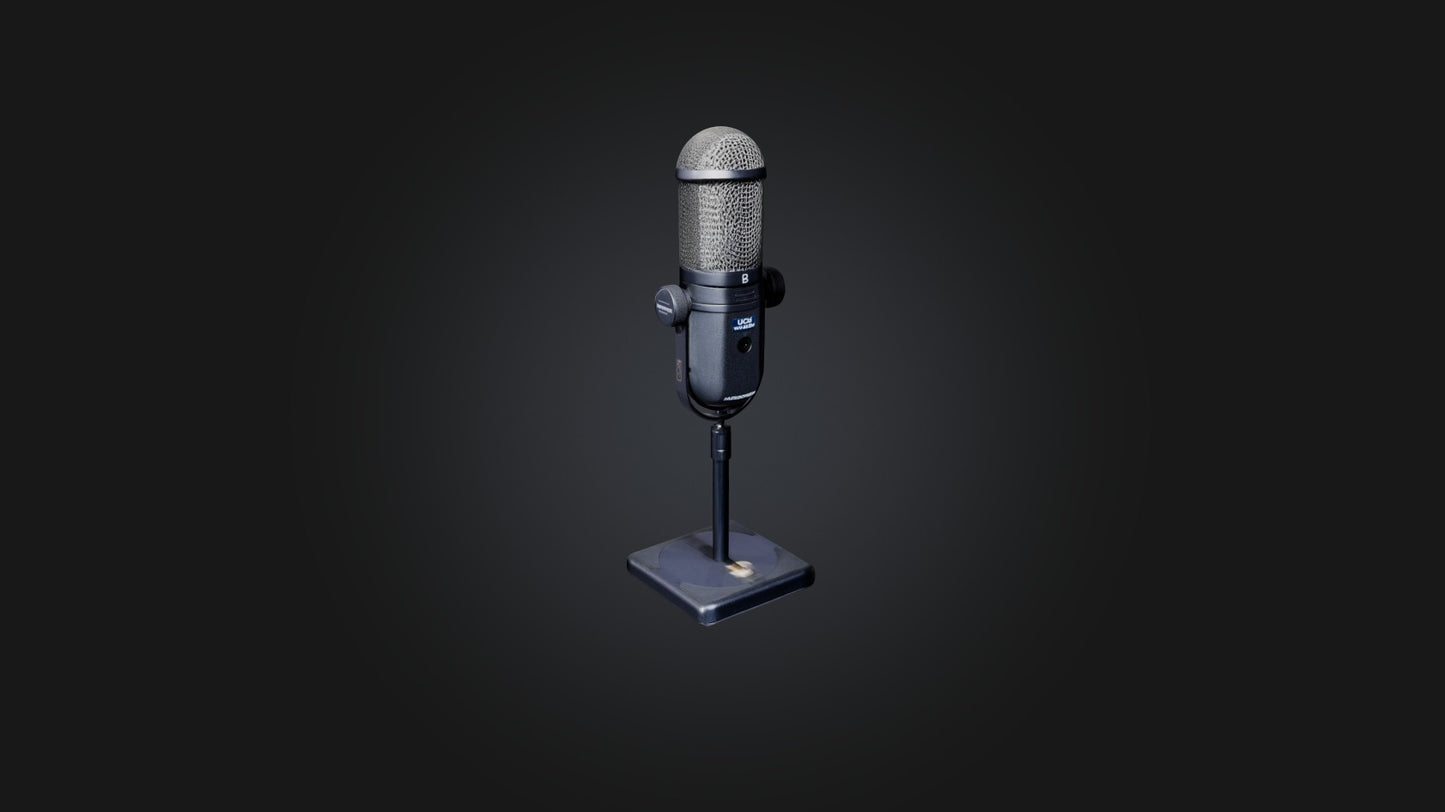 3D model reporter microphone  VR / AR / low-poly