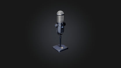 3D model reporter microphone  VR / AR / low-poly