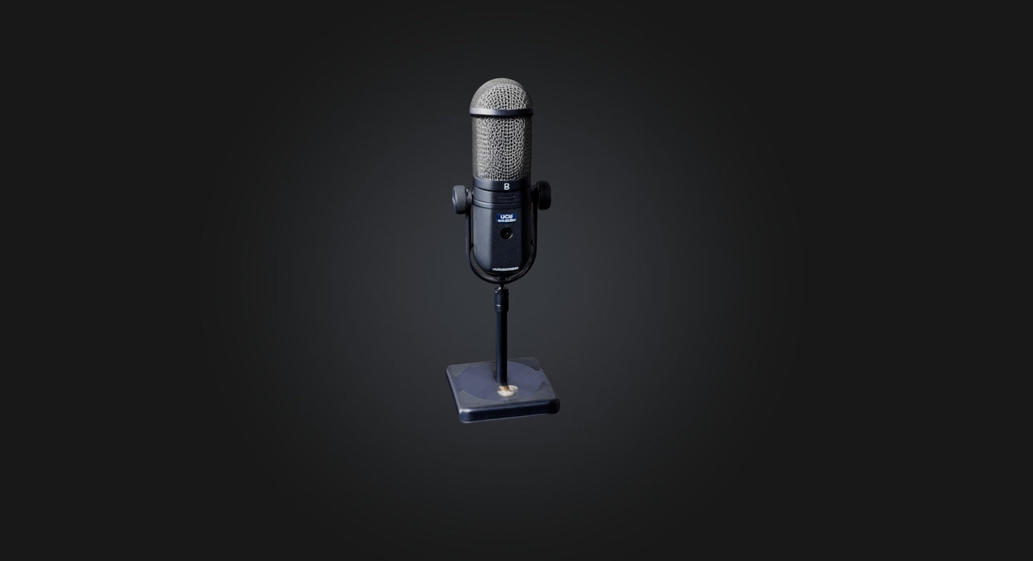 3D model reporter microphone  VR / AR / low-poly