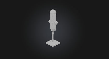 3D model reporter microphone  VR / AR / low-poly