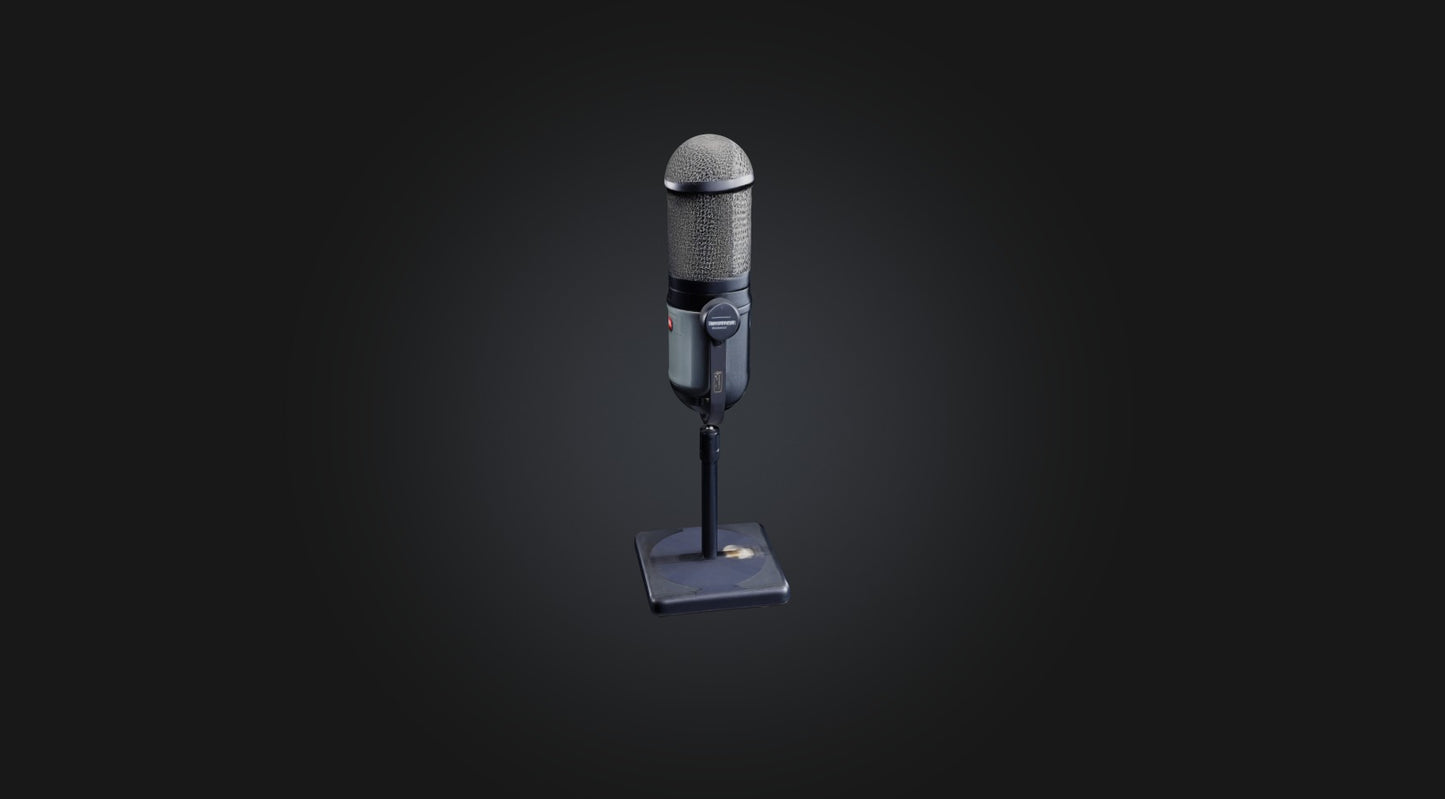 3D model reporter microphone  VR / AR / low-poly