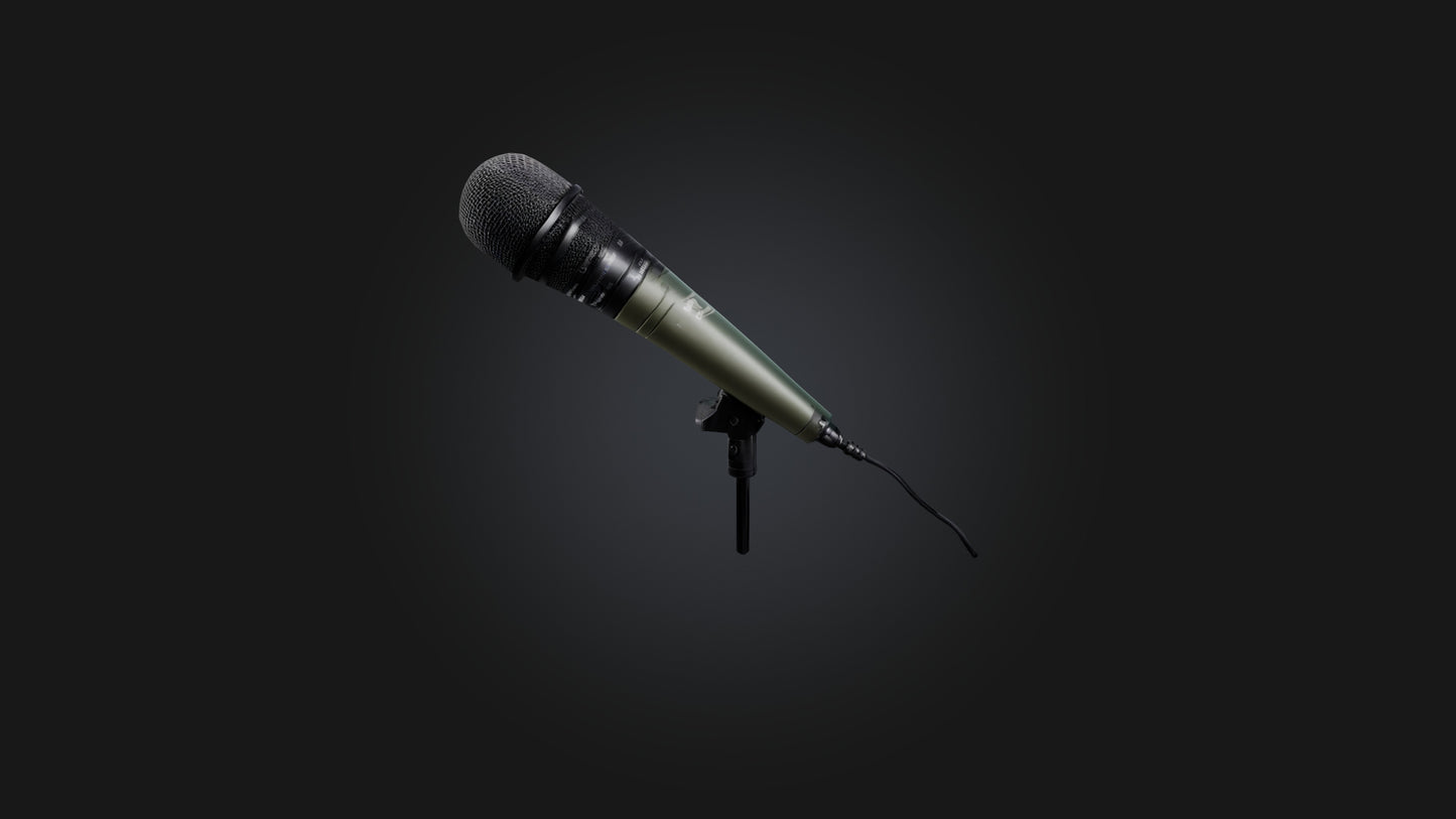 reporter microphone 3D model