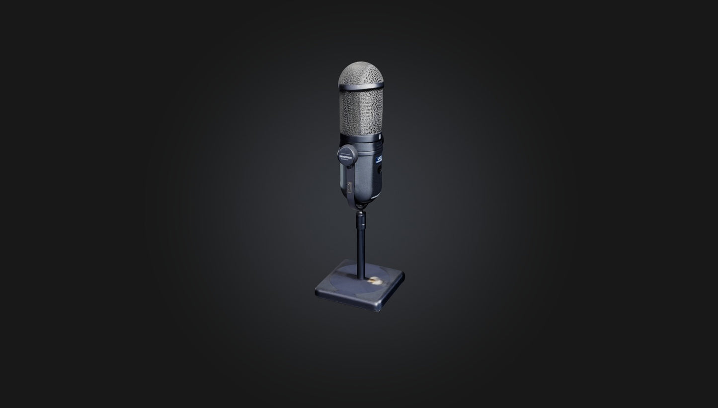 3D model reporter microphone  VR / AR / low-poly