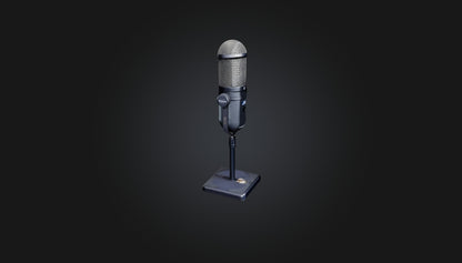 3D model reporter microphone  VR / AR / low-poly