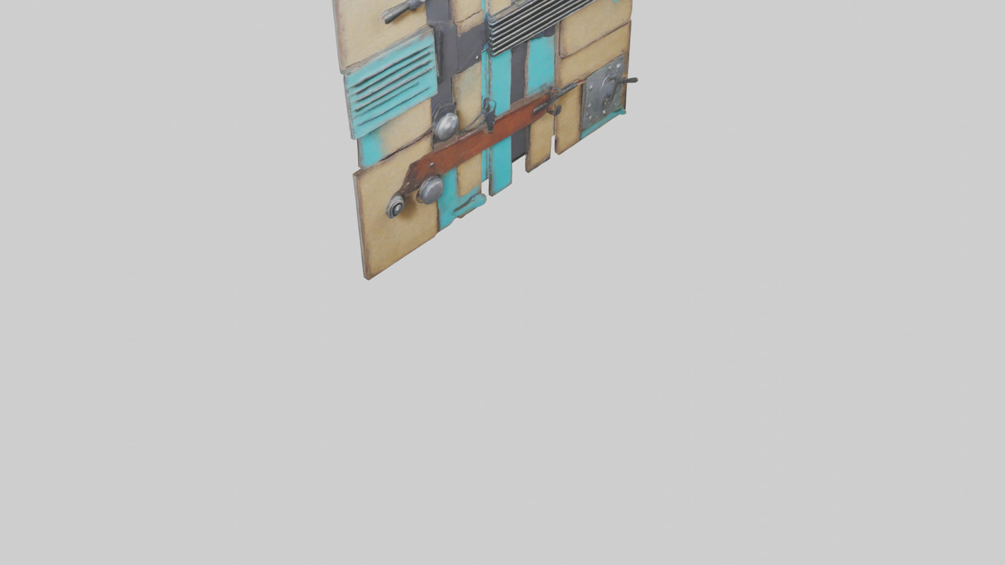 Repurposed Material Wall Art VR / AR / low-poly